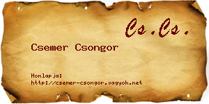 Csemer Csongor névjegykártya